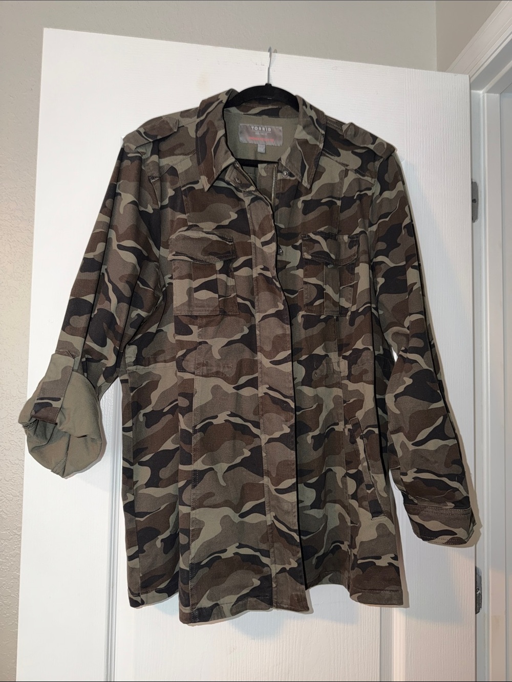 torrid Green & Brown Camo Utility Jacket for Women